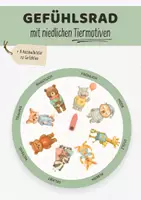 Vorschau - Bildkarten - Gefühlsrad Gefühlsuhr Emotionsrad mit Tieren für Kinder - Gefühle und Emotionen erkennen, benennen & verstehen - Deckblatt