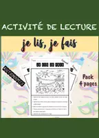 Aperçu - Feuilles d'exercices - Je lis, je colorie - Mardi Gras - Carnaval - Page de couverture