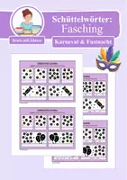 Vorschau - Arbeitsblätter - Schüttelwörter: Fasching & Karneval & Fastnacht (Worträtsel) - Deckblatt