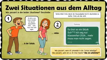Vorschau - Arbeitsblätter - Mein Umgang mit Medien - Was ist online erlaubt? (Beleidigungen/ Mobbing im Netz) - Seite 1