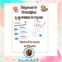 Vista previa - Refuerzo / NEE / Materiales de apoyo - Probabilidad capibara con soluciones @maestradechill - Portada
