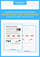 Vorschau - Arbeitsblätter - Technik - Werkzeuge zum Umformen - Deckblatt
