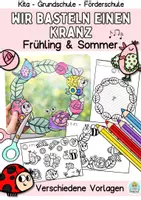 Vorschau - Mal- und Bastelvorlagen - Kunst Frühling | Sommer: Fensterdeko basteln (Klasse 1, 2, 3, 4, 5) - Deckblatt