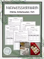 Vorschau - Arbeitsblätter - Nachweisverfahren (Fett, Stärke, Einfachzucker) - Deckblatt
