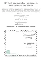 Vorschau - Mal- und Bastelvorlagen - Glücksmomente sammeln und Tagebuch der Freude schreiben - Deckblatt