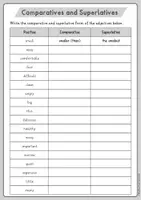Vorschau - Arbeitsblätter - Comparatives and Superlatives Activity – Arbeitsblatt Englisch Grammatik - Seite 2