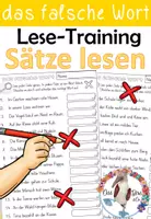 Vorschau - Arbeitsblätter - Lesetraining auf Satzebene - Hypothesen prüfen - Das falsche Wort - Deckblatt