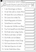 Vorschau - Arbeitsblätter - Lesetraining auf Satzebene - Hypothesen prüfen - Das falsche Wort - Seite 3