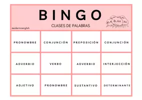 Vista previa - Juegos / Gamificación - Bingo de Clases de Palabras - página 2
