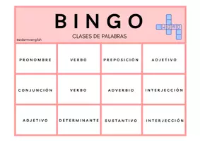 Vista previa - Juegos / Gamificación - Bingo de Clases de Palabras - página 3