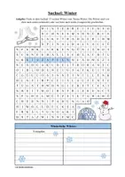 Vorschau - Arbeitsblätter - Suchsel: Winter (Wortgitter) - Seite 1