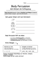 Vorschau - Arbeitsblätter - BODY PERCUSSION für den Musikunterricht Rhythmus - Seite 1