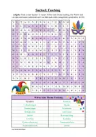 Vorschau - Arbeitsblätter - Suchsel: Fasching & Karneval & Fastnacht (Wortgitter) - Seite 3