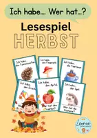 Vorschau - Spiele - Lesespiel Herbst Klasse 1-4 - Deckblatt
