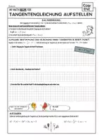 Vorschau - Arbeitsblätter - Kurvendiskussion - Tangentengleichung aufstellen - Arbeitsblatt - Deckblatt