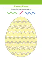 Vorschau - Arbeitsblätter - Ostern: Osterrei - erste Schwungübung für Kleinkinder (3+) - Seite 1