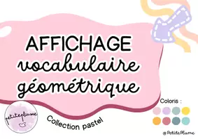 Aperçu - Affichage - Affichage vocabulaire géométrique - Colection pastel - Page 1