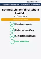 Vorschau - Arbeitsblätter - Bohrmaschinenführerschein - Portfolio (Qualifikationsmodul) - Deckblatt