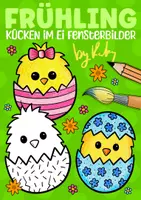 Vorschau - Mal- und Bastelvorlagen - Kücken im Osterei Zum Ausmalen - Fensterbilder für Ostern & Frühling - Deckblatt