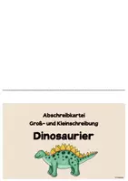 Vorschau - Arbeitsblätter - Dinosaurier - Abschreibkartei Groß- & Kleinschreibung - Seite 1