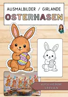 Vorschau - Mal- und Bastelvorlagen - Osterhase mit Osterei - Ausmabilder / Girlande - Deckblatt