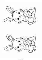 Vorschau - Mal- und Bastelvorlagen - Osterhase mit Osterei - Ausmabilder / Girlande - Seite 2