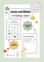 Vorschau - Arbeitsblätter - Lesen und Malen - Lesekompetenz fördern - Deckblatt