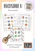 Vorschau - Spiele - Buchstabeneinführung U - Klammerkarten - Deckblatt