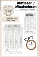 Vorschau - Stundenentwürfe - Blitzlesen / Minutenlesen (Klasse 2/3) - Deckblatt