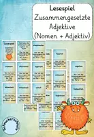 Vorschau - Spiele - Lesespiel - Zusammengesetzte Adjektive (Nomen+Adjektiv) - Deckblatt