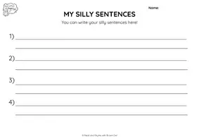 Aperçu - Feuilles d'exercices - Brown Owl at the Zoo - Silly Sentences DICE GAME - Page 2