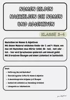 Vorschau - Arbeitsblätter - Nomen bilden Nachsilben richtig anwenden – Nomen & Adjektive (Klasse 3&4) - Deckblatt