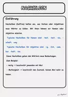 Vorschau - Arbeitsblätter - Nomen bilden Nachsilben richtig anwenden – Nomen & Adjektive (Klasse 3&4) - Seite 1