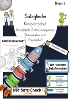 Vorschau - Arbeitsblätter - Satzglieder - Komplettpaket - Deckblatt
