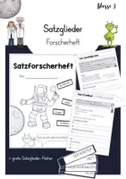 Vorschau - Arbeitsblätter - Satzglieder - Forscherheft - Deckblatt
