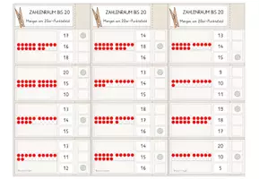 Vorschau - Stationenlernen - Zahlenraum bis 20, Klammerkarten "Mengen erkennen", Zahlvorstellung, Zahlenraumerweiterung - Seite 2