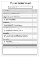 Vorschau - Lehrpläne/Lehrermaterial - Beobachtungsprotokoll Schüler*innen / Gesprächsprotokoll - Seite 1