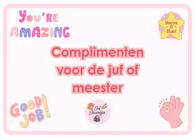 Voorbeeld - Complimenten voor de juf/meester/leerlingen - Voorblad