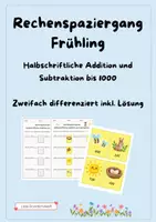 Vorschau - Arbeitsblätter - Rechenspaziergang: Halbschriftliches Rechnen bis 1000 - Deckblatt