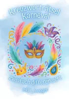 Vorschau - Arbeitsblätter - Kreuzworträtsel Karneval 2 Niveaus - Deckblatt