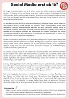 Vorschau - Arbeitsblätter - Social Media erst ab 16 / Mindestalter für soziale Medien / Politik / Sozialkunde / Klasse 9-12 - Deckblatt