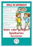 Vorschau - Spiele - Wahr oder gelogen? Spiel und Sprechanlass für den Deutschunterricht - Deckblatt