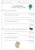 Vorschau - Arbeitsblätter - Kontinente & Deutschland: Lernzielkontrolle (inkl. NRW) - Sachunterricht - Kl. 3/4 - Seite 2