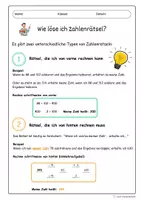 Vorschau - Arbeitsblätter - Zahlenrätsel im ZR 1000 - Arbeitsblätter und Lösungen - Seite 1