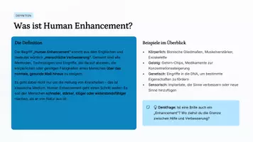 Vorschau - Präsentationen/Tafelbilder - Human Enhancement – Präsentation Sek I Biologie | Prothesen, Neurochips, CRISPR & Ethik - Seite 3