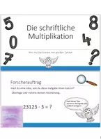 Vorschau - Merkblätter - Selbstlernkarten schriftliche Multiplikation - Deckblatt