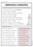 Vorschau - Arbeitsblätter - Comparatives and Superlatives Activity – Arbeitsblatt Englisch - Seite 3