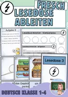 Vorschau - Arbeitsblätter - FRESCH - Lesedose Ableiten (mit Aufgabenkarten) - Deckblatt