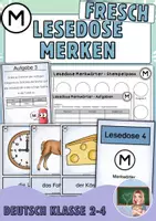 Vorschau - Arbeitsblätter - FRESCH - Lesedose Merkwörter (mit Aufgabenkarten) - Deckblatt