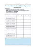 Vorschau - Arbeitsblätter - Gruppenpuzzle: Potenzfunktionen mit natürlichen Exponenten & Aufgaben - Deckblatt
